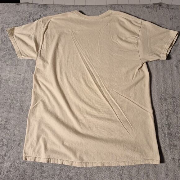 Nirvana Smiley Face Graphic Short Sleeve T-Shirt Tan Size Large Cotton - Picture 4 of 6